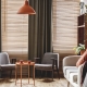 Dark retro living room interior