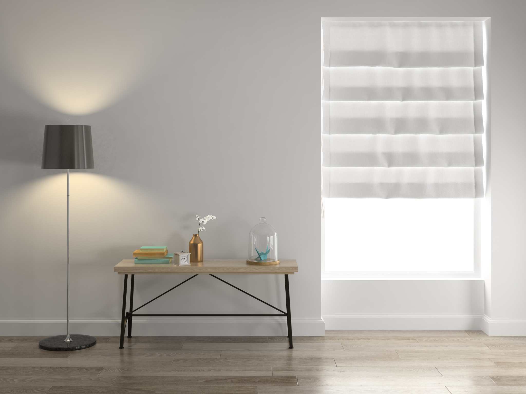 Interior modern design room 3D illustration