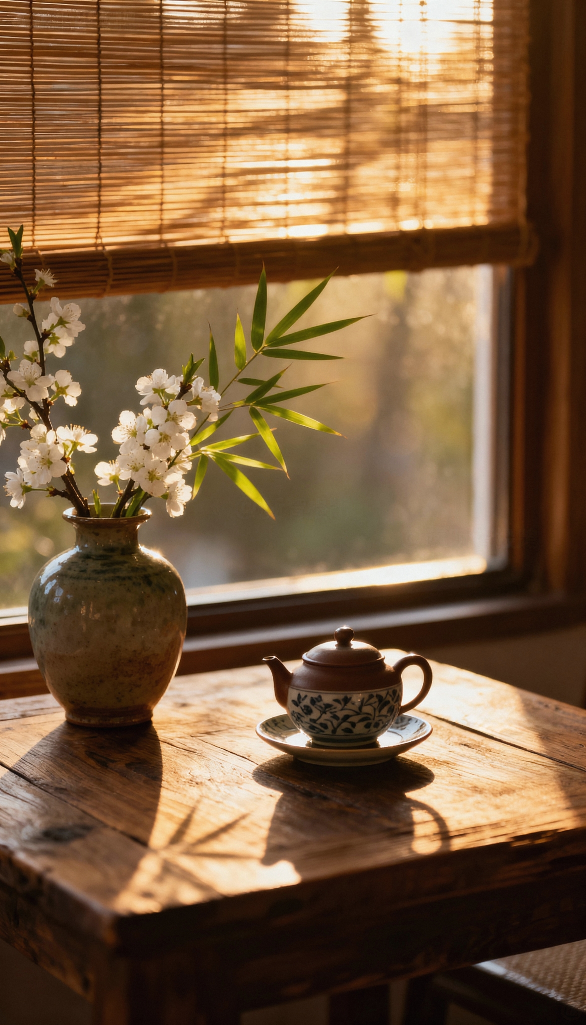 serene-tea-ceremony-with-flowers-sunlight