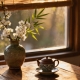 serene-tea-ceremony-with-flowers-sunlight